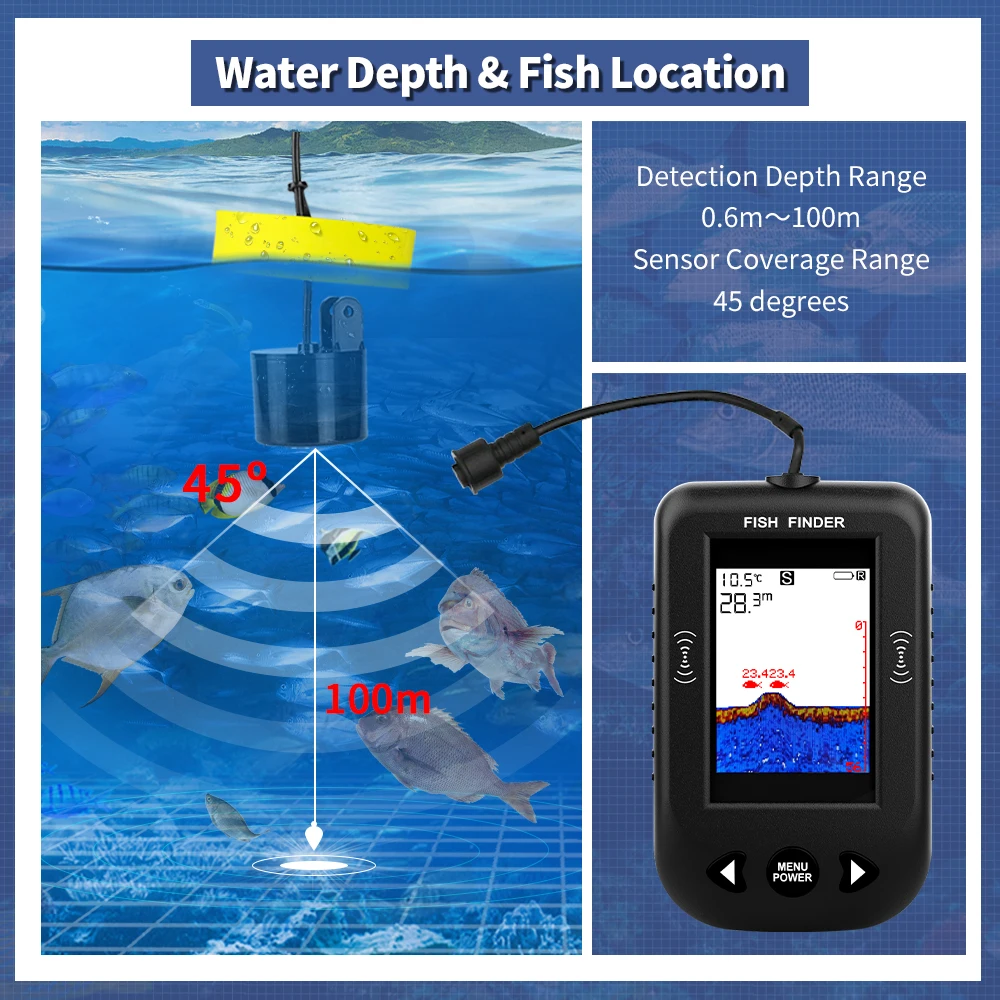 Erchang XF03 Fish Finders 45 D - Fish Finder Cable review and price