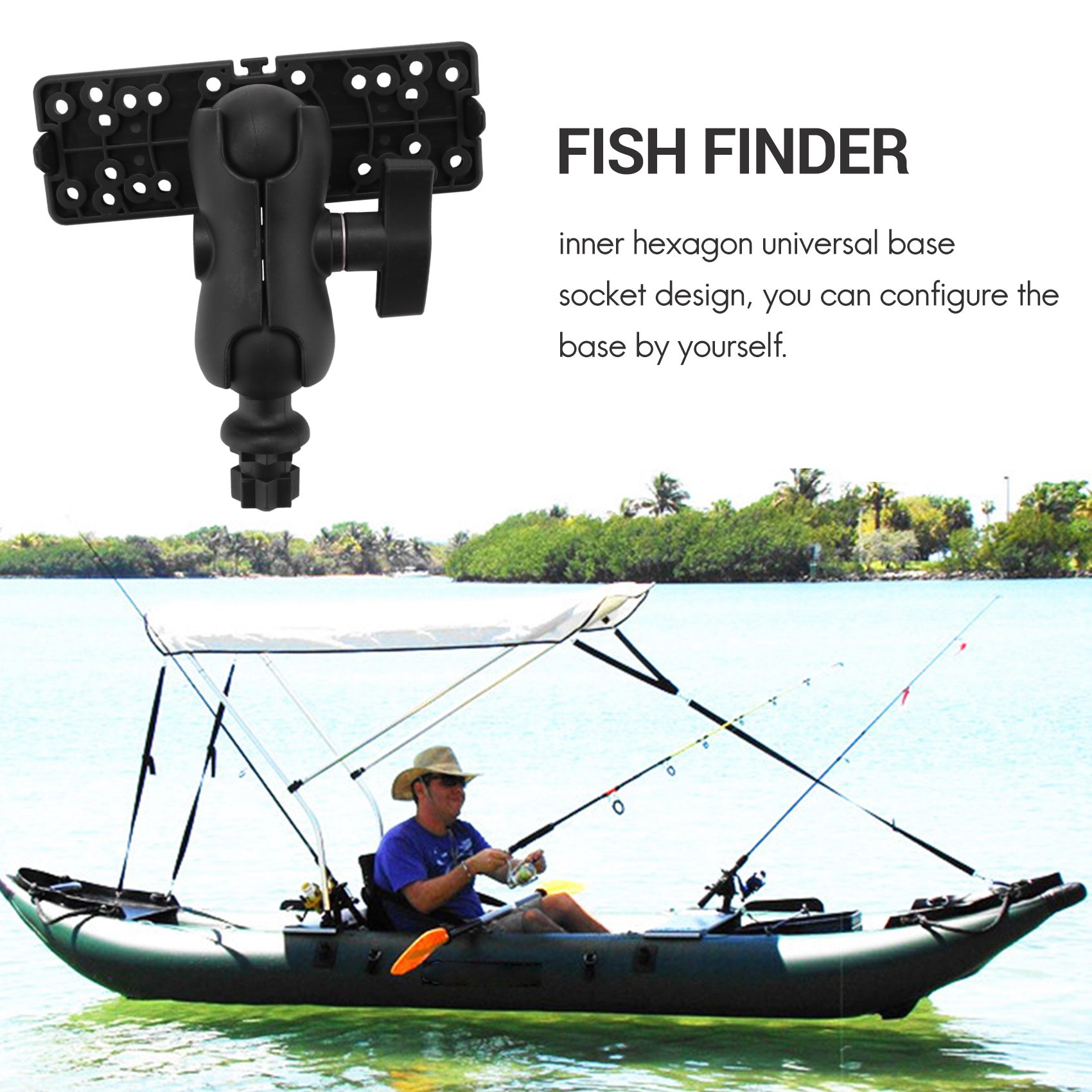 NALFI-Ball Mount With Fish Fin - Fish Finder Mount review and price